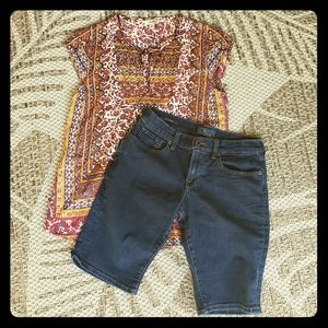 Lucky Brand Bermuda Jeans & Shirt